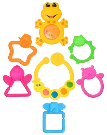 Крошка Я Набор погремушек «Лягушка и гусеничка - цепочка»