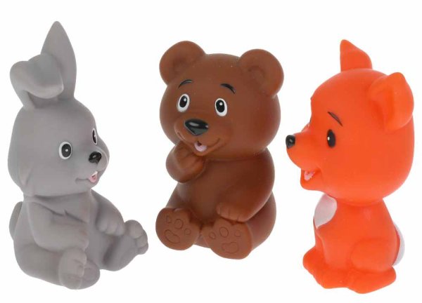 Играем вместе Игрушки для ванны "Заяц, лиса, мишка"