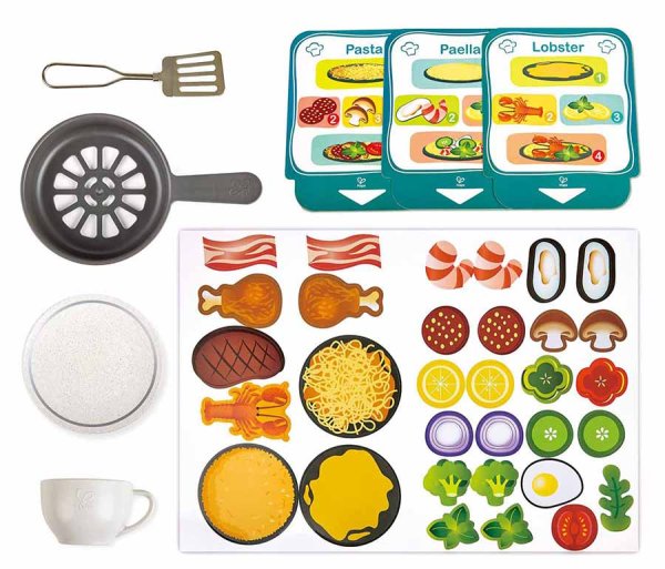 Hape Деревянная кухня "Делюкс", 5 аксессуаров, свет и звук