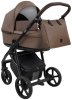 ROAN Коляска 2 в1 Esso короб + прогулка leather/Camel/Black/руч.Тем.коричневый(2 места) 