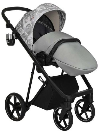 Roan Коляска 2 в 1 Sol Flowers / цвет Gray-black (серый-черный)