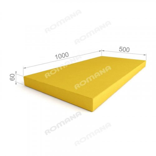 Мат гимнастический размеры 1000х500х60 / желтый