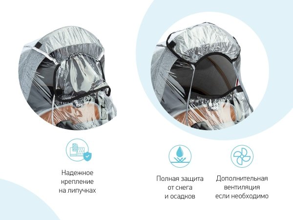 ROXY-KIDS Дождевик на коляску универсальный со светоотражателем в сумке