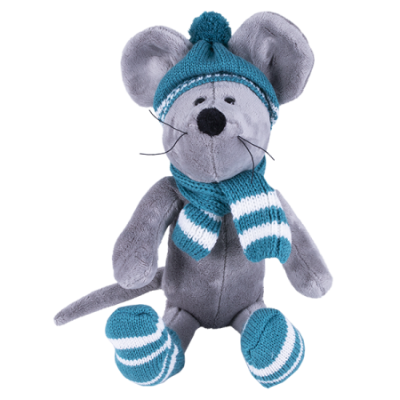 Softoy Игрушка Мышь в синей шапке, 26 см S887/15