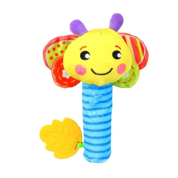 Умка Текстильная игрушка погремушка - пищалка, бабочка на блист.,в кор.250шт