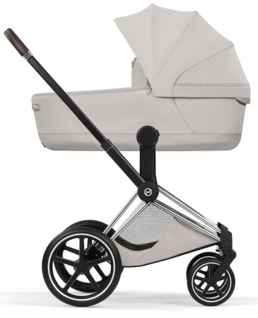 Коляска 2в1 CYBEX Priam Style Chrome Brown + спальный блок (City Grey)