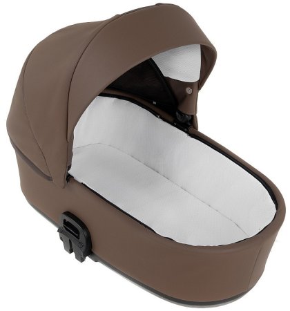 ROAN Коляска 2 в1 Esso короб + прогулка leather/Camel/Black/руч.Тем.коричневый(2 места) 