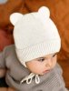 Amarobaby Шапка вязаная Pure Love Bear, зимняя / цвет молочный