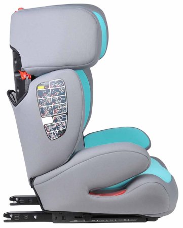 Farfello Автокресло K70 (15-36 кг) / цвет серо-мятный (grey+mint)