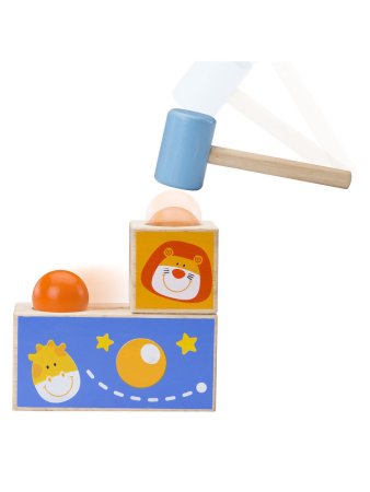  Логическая игрушка-стучалка с шариком "Сафари"