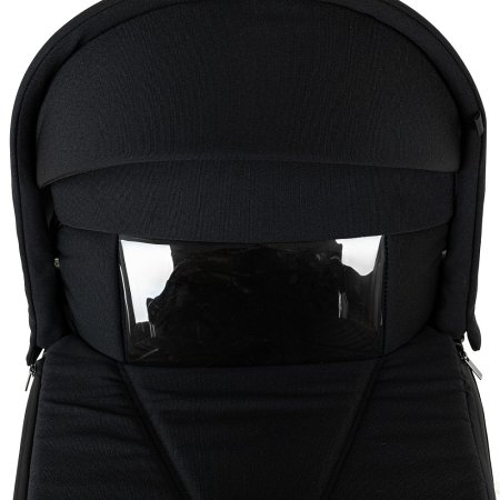 ROAN Коляска 2 в1 Bass Next Classic короб+прогул.(2 места)14d  (Caviar/Black/руч.Black)