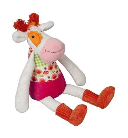 Ebulobo Мягкая игрушка Коровка Молли с погремушкой внутри / 18 см