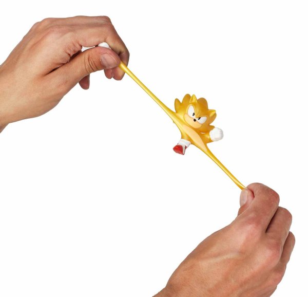 GooJitZu Игрушка тянущаяся фигурка мини Соник золотой