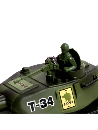 АВТОГРАД Танковый бой Т34 vs Tiger, на радиоуправлении, 2 танка, свет и звук   9224883
