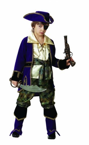 Карнавальный костюм /Капитан пиратов лиловый / возраст на 9 лет / рост 134 см