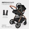 (Т)Коляска 3в1 Tomix Salker LUX  (BLACK+ROSE GOLD)