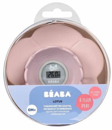 Beaba Цифровой термометр Lotus для воды и воздуха / цвет Old Pink (розовый)