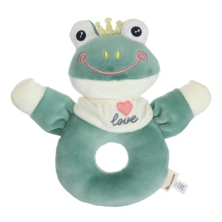 Крошка Я Погремушка мягкая на кольце «Лягушастик», арт.9900346