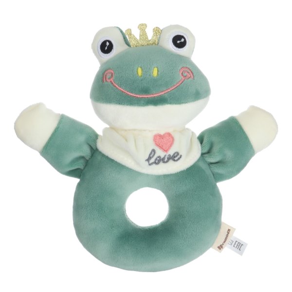 Крошка Я Погремушка мягкая на кольце «Лягушастик», арт.9900346