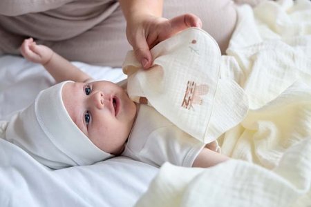 Buba Kids Платочки муслиновые, 3 штуки Бобры на хуторе, полынь, миндаль