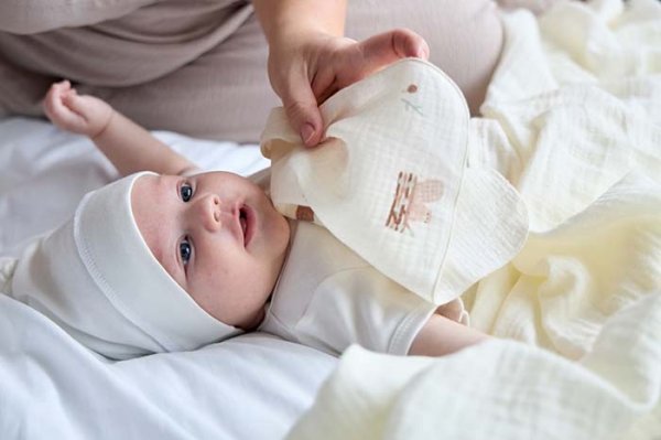 Buba Kids Платочки муслиновые, 3 штуки Бобры на хуторе, полынь, миндаль