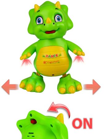 Рыжий кот Интерактивная игрушка "Танцующий динозаврик"