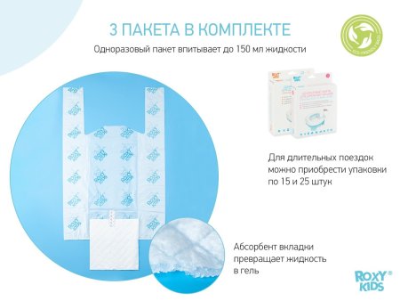 ROXY-KIDS Дорожный горшок 2в1 HandyPotty в фирменной сумке /цвет лайм