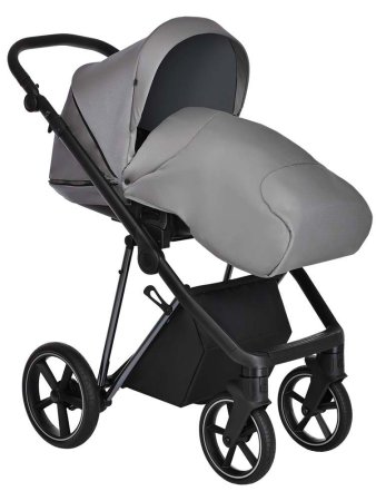 Roan Коляска 2 в 1 Sol Lux / цвет Cloud Grey (серый, рама никель, ручка черная)