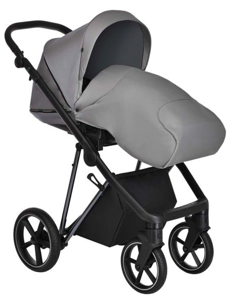 Roan Коляска 2 в 1 Sol Lux / цвет Cloud Grey (серый, рама никель, ручка черная)