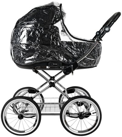 ROAN Коляска 2 в1 Bass Next Classic короб+прогул.(2 места)14d  (Caviar/Black/руч.Black)