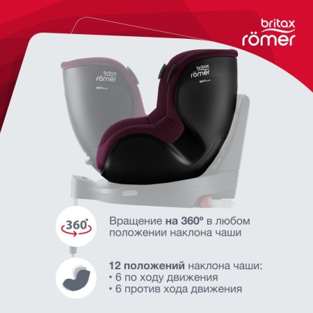 Britax Roemer Детское автокресло Dualfix iSense / цвет Burgundy Red