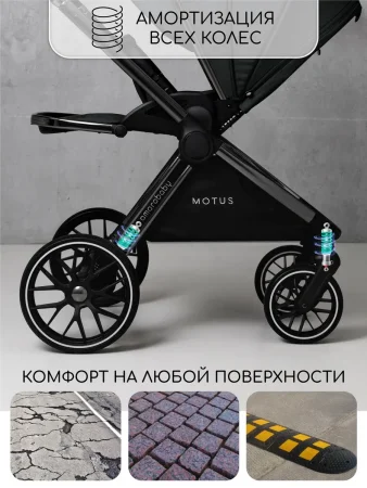 Коляска 2 в 1 Amarobaby Motus (черный)