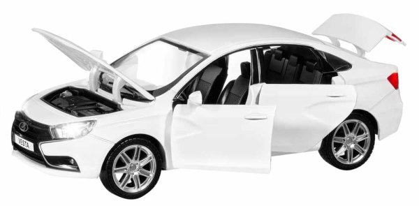 Автопанорама Металлическая лицензионная машинка Lada Vesta / цвет белый