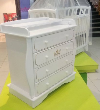 Bambini Moretti Детский пеленальный комод "Витэлия люкс два" / цвет белый