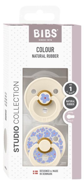 Bibs Набор латексных пустышек Studio Colour, 0+ Jasmine - Ivory Mix