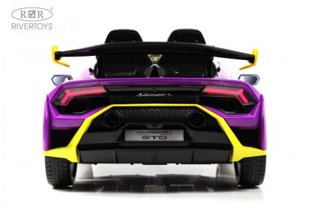 E888EE Электромобиль Lamborghini Huracán STO (Желто-фиолетовый)