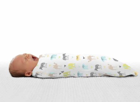 Summer Infant Конверт на молнии SwaddleMe, размер S, "Зверята"
