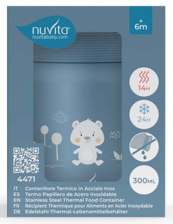 Nuvita Термос для еды и жидкости, 300 мл / цвет голубой