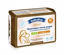 Babyline Прокладки после родов и гинекологических операций / размер М, 6 штук 					