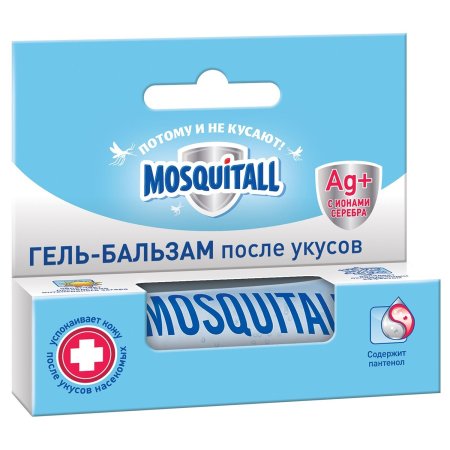 Mosquitall Гель-бальзам Скорая помощь после укусов, 10мл / цвет белый