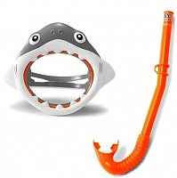 Intex Набор для подводного плавания "Акула" 246135  / цвет серо-оранжевый					