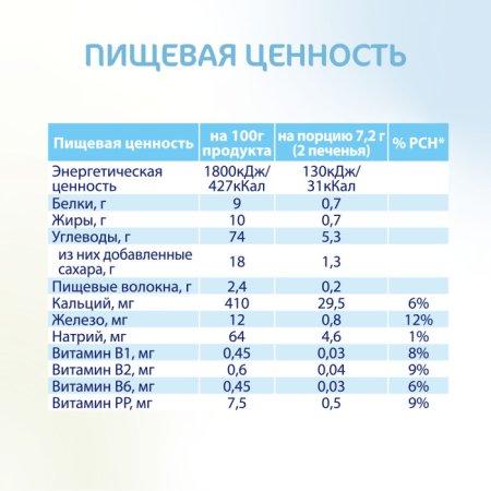 Kabrita Детское печенье на козьем молочке, с 6 месяцев, 115 г