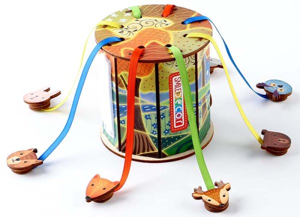 Smile Decor Развивающая игра по методике Монтессори "Бизиборд. Сказочный лес"