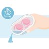 Avent Пустышка Ultra soft с футляром 6-18мес 2шт / розовый / фиолетовый