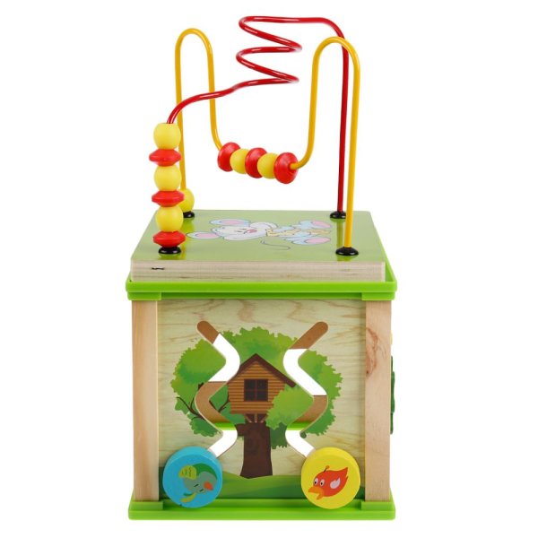 Буратино Игрушка деревянная  сортер Волшебный куб, 16,5х17 см в русской коробке