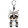 TY Мягкая игрушка-брелок Beanie Boo's Енот Oakie / цвет серый, коричневый