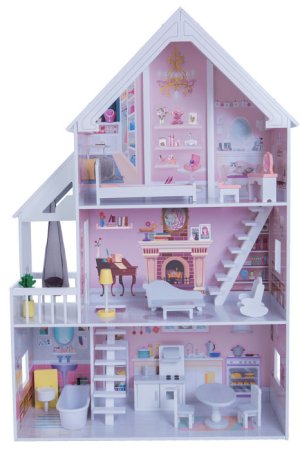 Paremo Деревянный кукольный домик Стейси Авенью, с мебелью, 15 предметов