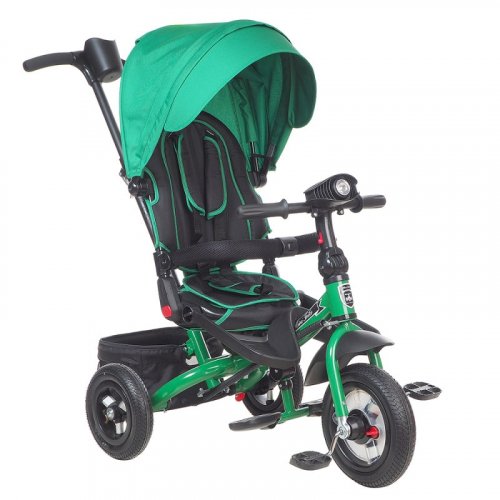 Mini trike трехколесный велосипед с поворотным сидением green canopy, надувные колеса 10"/8" / зеленый
