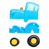 (м.) 385377Конструктор большие кубики: СИНИЙ ТРАКТОР с собакой, 5 дет. Город мастеров в кор.48шт