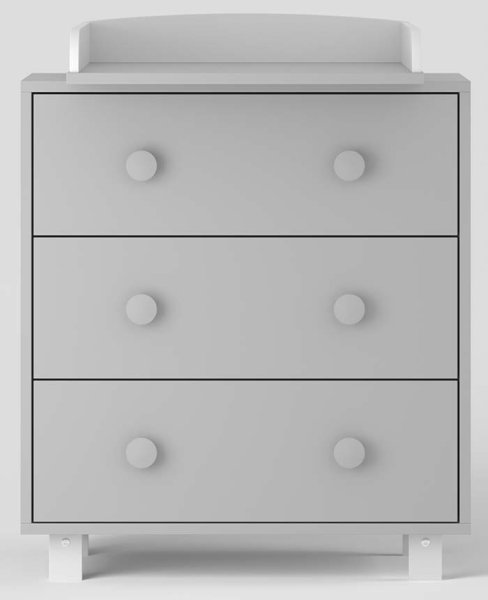 Incanto Комод Papi Lux 800/3 / цвет серый-белый